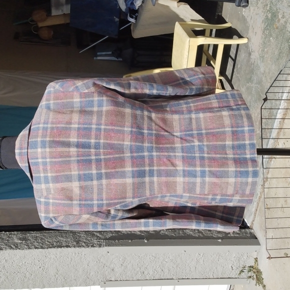 Vintage Women's blazer pink, blue, tan, cream, brown Size Medium - Picture 6 of 6